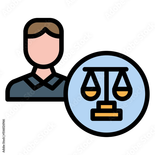 Legal Aid icon vector image. Can be used for Legal Services.