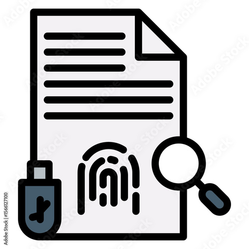 Evidence icon vector image. Can be used for Legal Services.