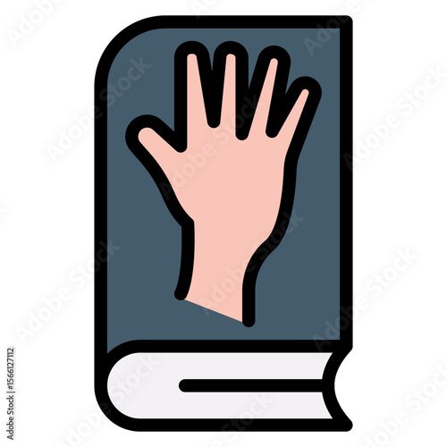 Oath icon vector image. Can be used for Legal Services.
