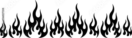 Tribal flames border design fire graphic