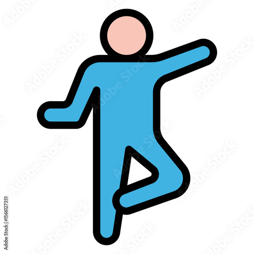 Athlete Stretching icon vector image. Can be used for Marathon.