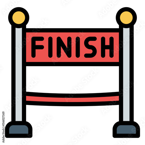 Finish Line icon vector image. Can be used for Marathon.