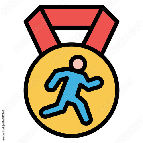 Marathon Medal icon vector image. Can be used for Marathon.