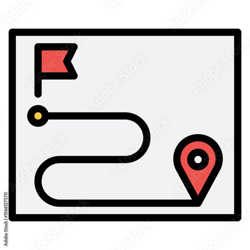 Marathon Route icon vector image. Can be used for Marathon.