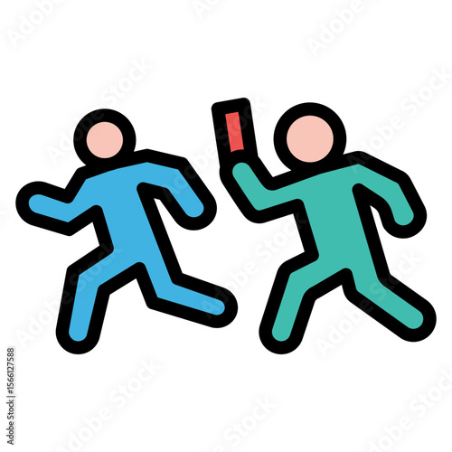 Relay Baton icon vector image. Can be used for Marathon.