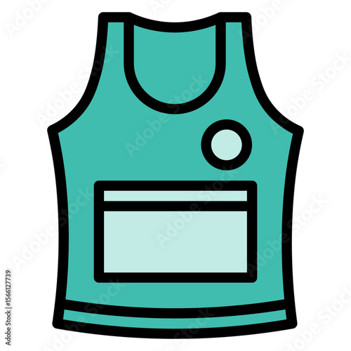 Running Shirt icon vector image. Can be used for Marathon.