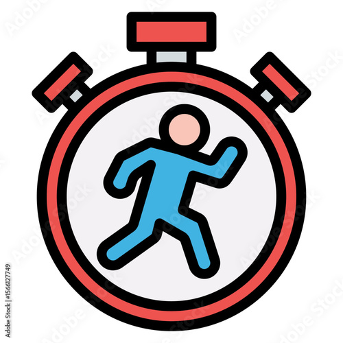 Running Pacer icon vector image. Can be used for Marathon.