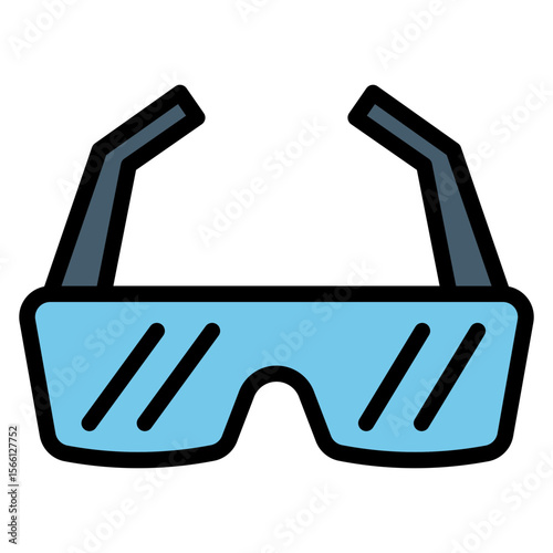 Running Sunglasses icon vector image. Can be used for Marathon.