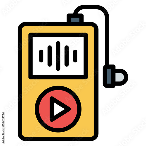 Running Playlist icon vector image. Can be used for Marathon.