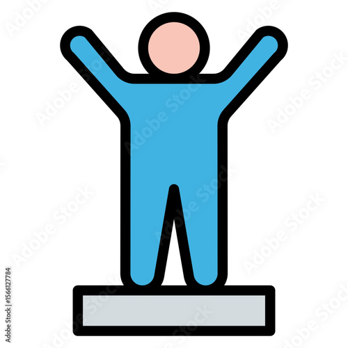 Victory Pose icon vector image. Can be used for Marathon.