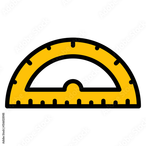 Protractor icon vector image. Can be used for Engineer in Mechanics.