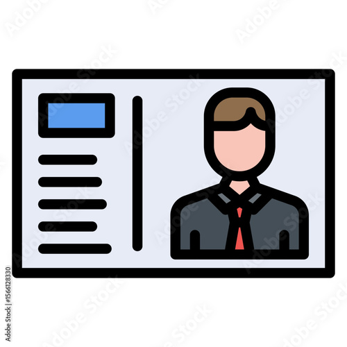 Driver License icon vector image. Can be used for Driving School.