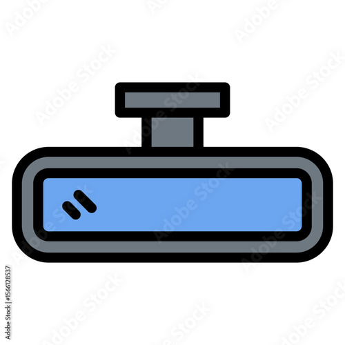 Rearview Mirror icon vector image. Can be used for Driving School.