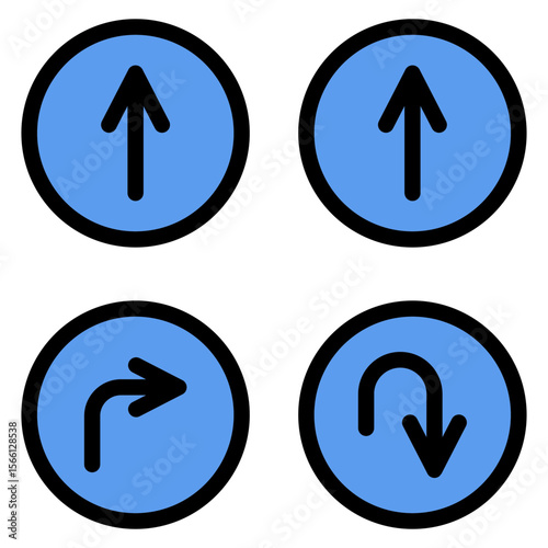 Road Signs icon vector image. Can be used for Driving School.
