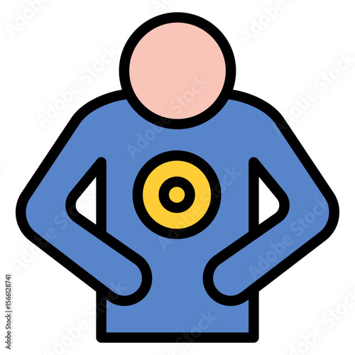 Abdominal Pain icon vector image. Can be used for Body Ache.