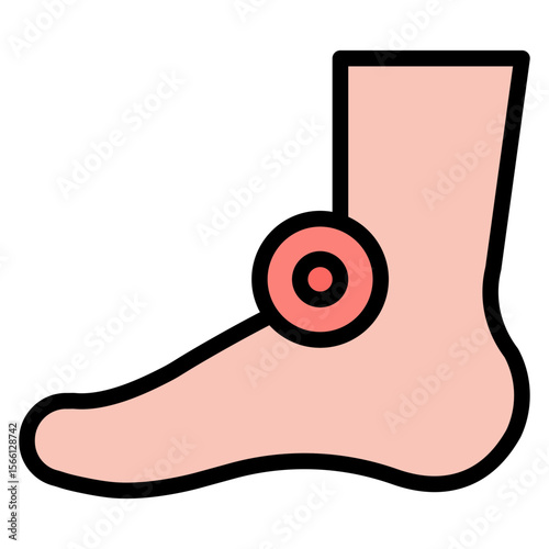 Ankle Pain icon vector image. Can be used for Body Ache.