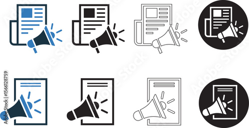 Press, release, ad, advertisement, broadcast icon