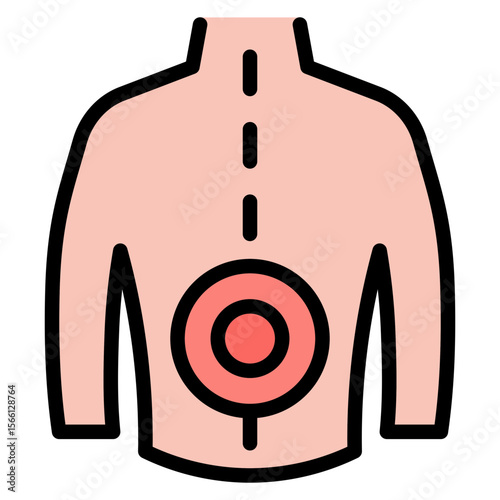 Backache icon vector image. Can be used for Body Ache.