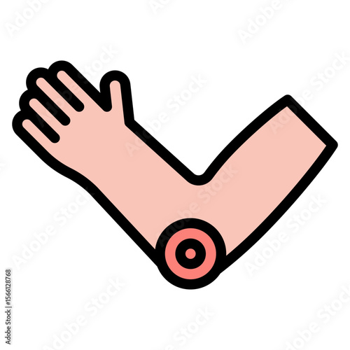 Elbow Pain icon vector image. Can be used for Body Ache.