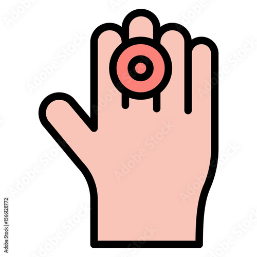 Finger Pain icon vector image. Can be used for Body Ache.