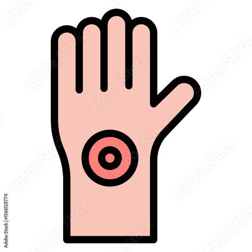 Carpal Tunnel Syndrome icon vector image. Can be used for Body Ache.