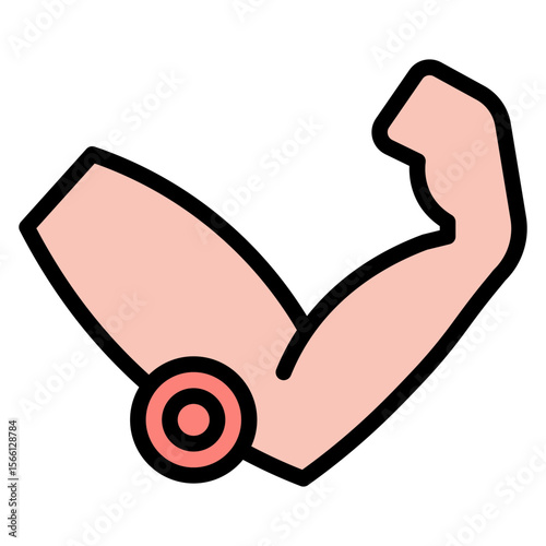 Golfers Elbow icon vector image. Can be used for Body Ache.