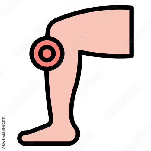 Leg Pain icon vector image. Can be used for Body Ache.