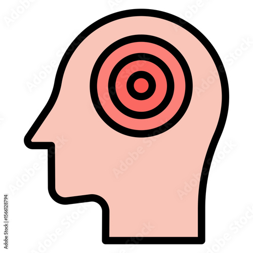 Headache icon vector image. Can be used for Body Ache.
