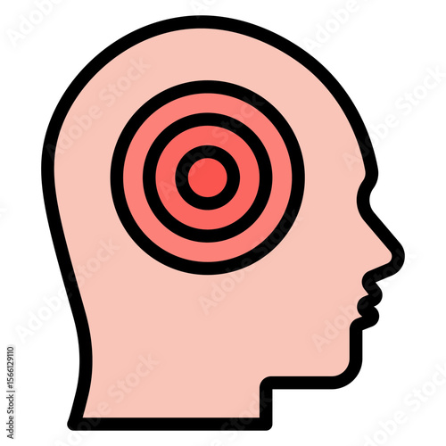 TMJ Pain icon vector image. Can be used for Body Ache.