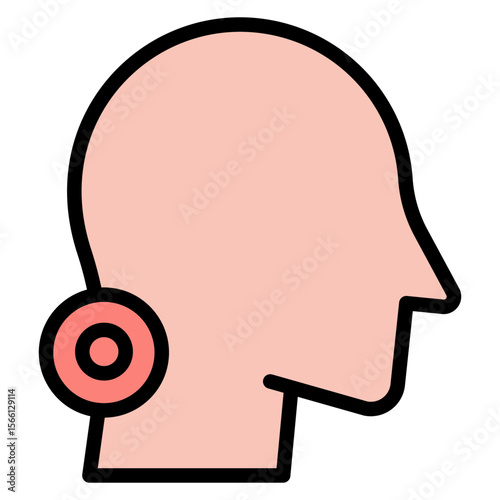 Whiplash icon vector image. Can be used for Body Ache.