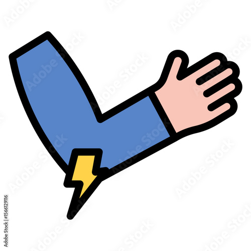 Tennis Elbow icon vector image. Can be used for Body Ache.