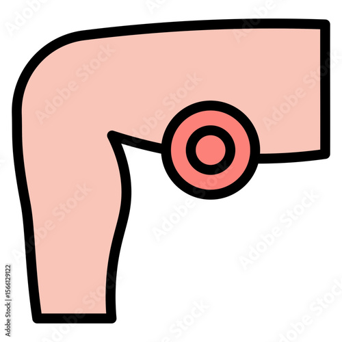 Thigh Pain icon vector image. Can be used for Body Ache.
