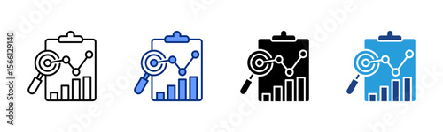 Predictive Analysis icon sheet multiple style collection
