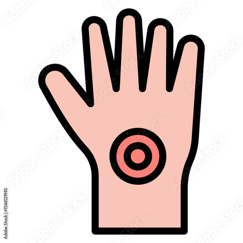 Wrist Pain icon vector image. Can be used for Body Ache.