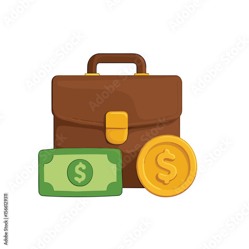 Briefcase and Money
