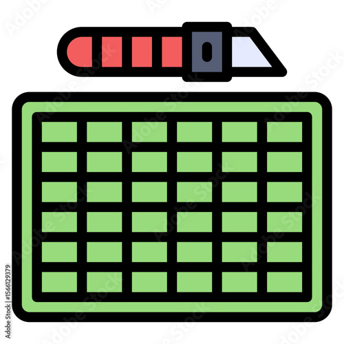 Cutting Mat icon vector image. Can be used for Crafting.