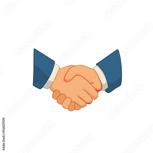 handshake isolated on white