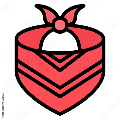 Bandana icon vector image. Can be used for Rock and Roll.