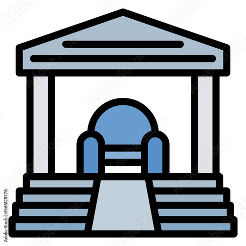 Concert Venue icon vector image. Can be used for Rock and Roll.
