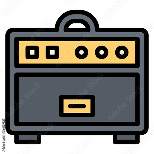 Guitar Amp icon vector image. Can be used for Rock and Roll.