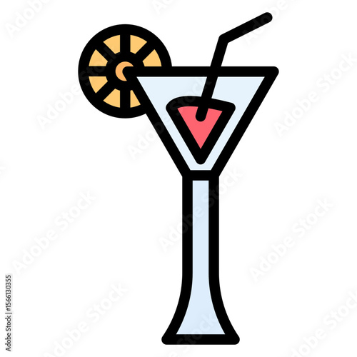 Cruise Cocktail icon vector image. Can be used for Cruiser.