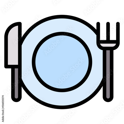 Cruise Dining icon vector image. Can be used for Cruiser.