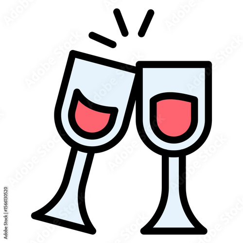 Cruise Wine Glass icon vector image. Can be used for Cruiser.