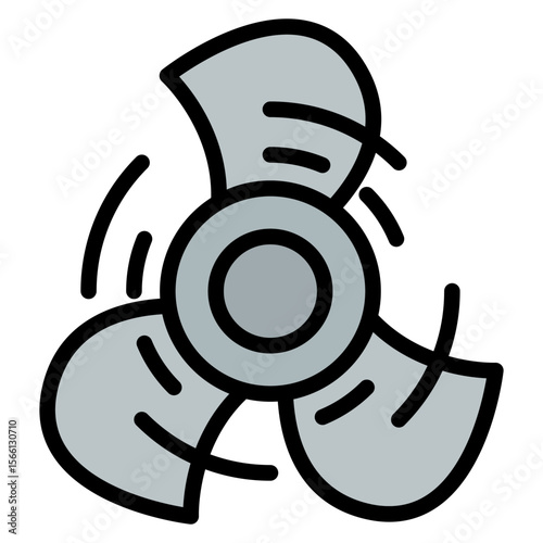 Ship Propeller icon vector image. Can be used for Cruiser.