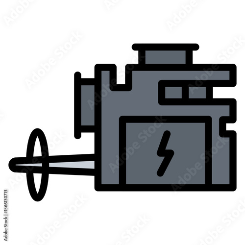 Ship Engine icon vector image. Can be used for Cruiser.