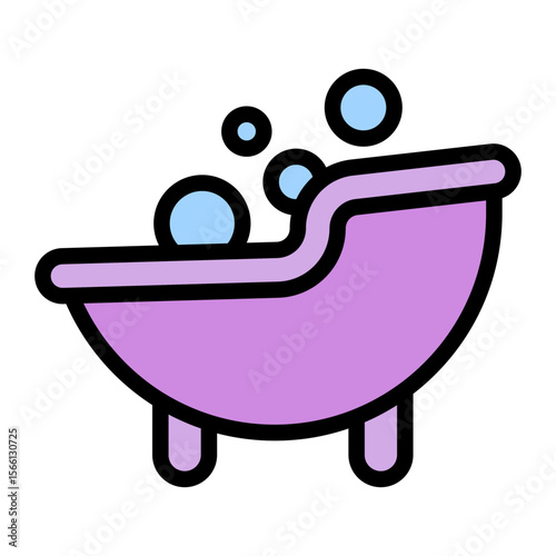 Baby Bath icon vector image. Can be used for Raising Children.