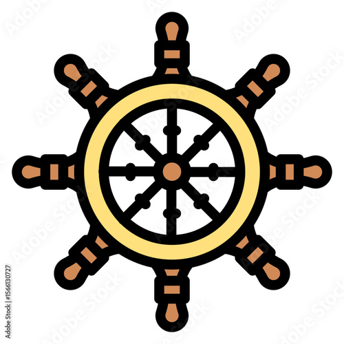 Steering Wheel icon vector image. Can be used for Cruiser.