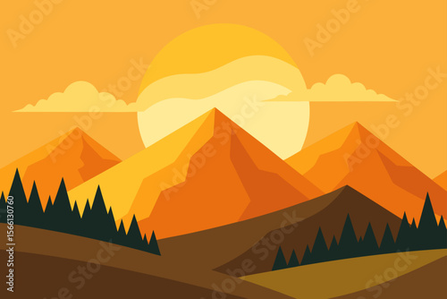 golden hour in alpine meadow