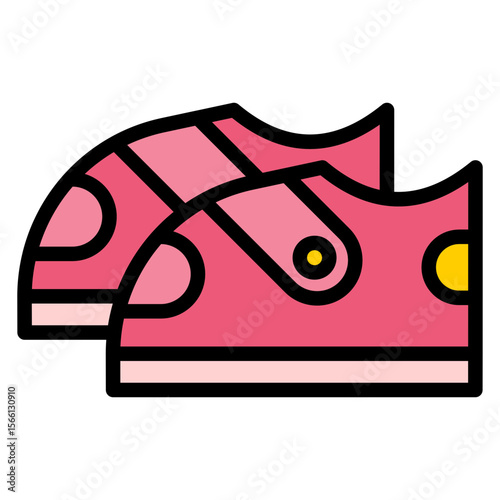 Baby Shoes icon vector image. Can be used for Raising Children.