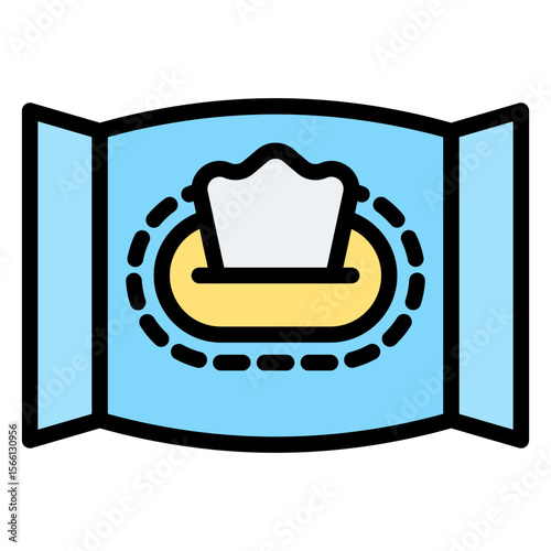 Baby Wipes icon vector image. Can be used for Raising Children.